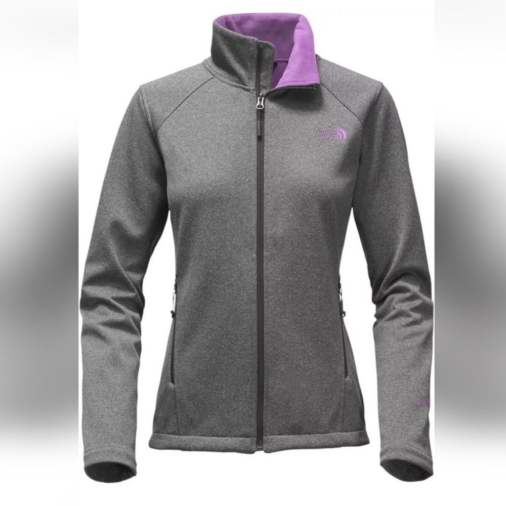Women’s TNF Canyonwall Full‑Zip Softshell Jacket XS Grey Purple Outdoor